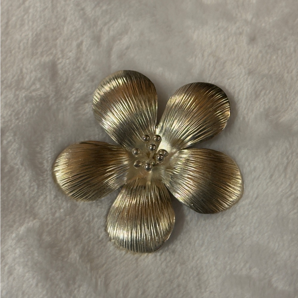 Extra Large Sterling Silver Flower Pendant